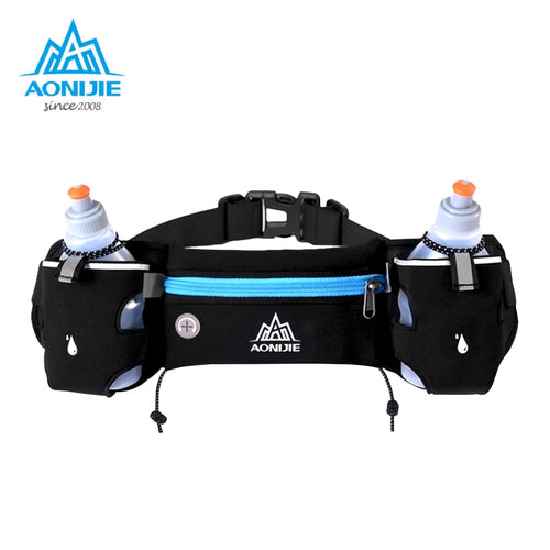 AONIJIE Sports Hydration Belt Bottle Holder Fanny Pack Marathon Running Reflective Adjustable Waist Belt Bags